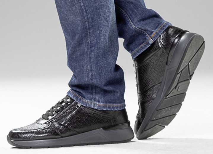 Slipper & Schnürschuhe - GINO GALANTE, klassische Herren-Sneaker, mit Reißverschluss, in Größe 040 bis 046, in Farbe WEISS Ansicht 9