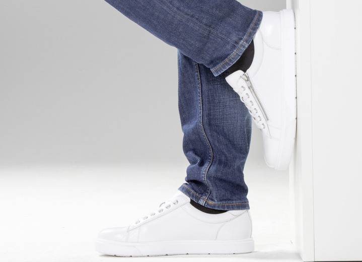 Slipper & Schnürschuhe - GINO GALANTE, klassische Herren-Sneaker, mit herausnehmbarem Fußbett, in Größe 040 bis 046, in Farbe SCHWARZ Ansicht 9