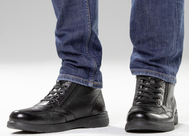 Stiefeletten - GINO GALANTE, gefütterte Herren-Boots, Winterschuhe, mit Reißverschluss, in Größe 040 bis 045, in Farbe SCHWARZ Ansicht 6