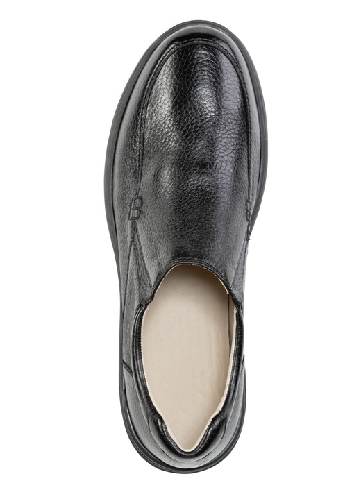 Slipper & Schnürschuhe - GINO GALANTE, klassische Herren-Slipper, aus Hirschleder, in Größe 040 bis 045, in Farbe SCHWARZ Ansicht 2