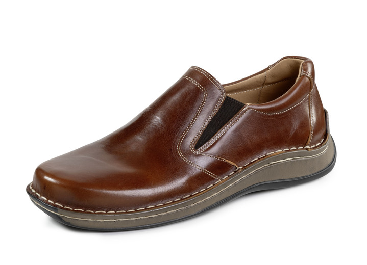 Slipper & Schnürschuhe - GINO GALANTE Slipper aus Rind-Nappaleder, in Größe 040 bis 046, in Farbe COGNAC Ansicht 1