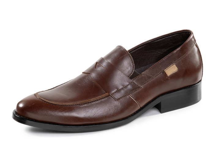 Slipper & Schnürschuhe - GINO GALANTE, elegante Herren-Slipper, mit herausnehmbarem Fußbett, in Größe 040 bis 046, in Farbe SCHWARZ Ansicht 4