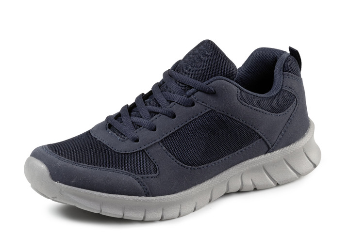 Slipper & Schnürschuhe - Schnür-Sneaker aus Synthetik und weichem Textilmaterial, in Größe 040 bis 046, in Farbe OLIV Ansicht 4