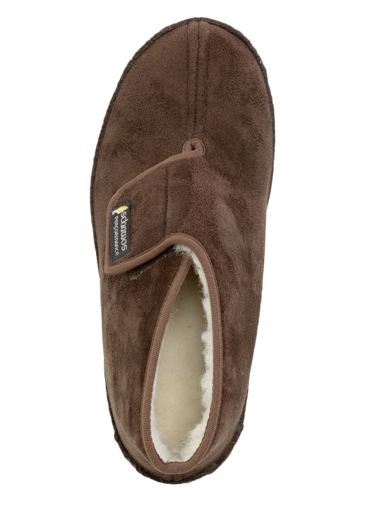 Schuhe - Stiefelette aus Veloursmaterial mit Klettverschluss, in Größe 040 bis 046, in Farbe BRAUN Ansicht 2