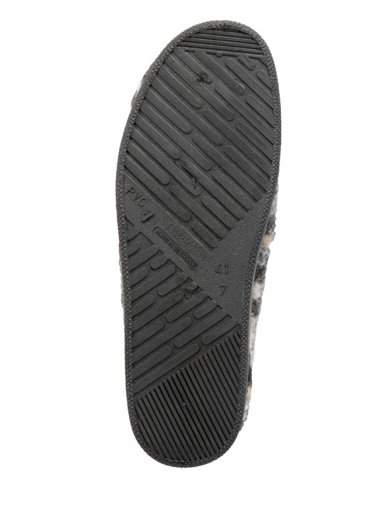 Hausschuhe - Hausschuh aus gemustertem Textilmaterial, in Größe 040 bis 046, in Farbe GRAU-MULTICOLOR Ansicht 3