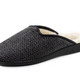 Hausschuhe - Textil-Pantoffel mit Warmfutter aus reiner Wolle, in Größe 040 bis 046, in Farbe ANTHRAZIT – Farbe ANTHRAZIT – Ansicht 1