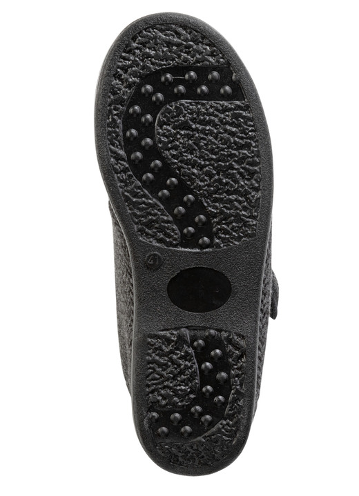 Hausschuhe - Textil-Stiefelette mit dezentem Fischgrat-Muster, in Größe 040 bis 046, in Farbe ANTHRAZIT Ansicht 3