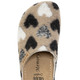 - Mubb Wollfilz-Pantoffel mit frechem Herzchen-Dessin, in Größe 036 bis 042, in Farbe BEIGE-SCHWARZ – Farbe BEIGE-SCHWARZ – Ansicht 2