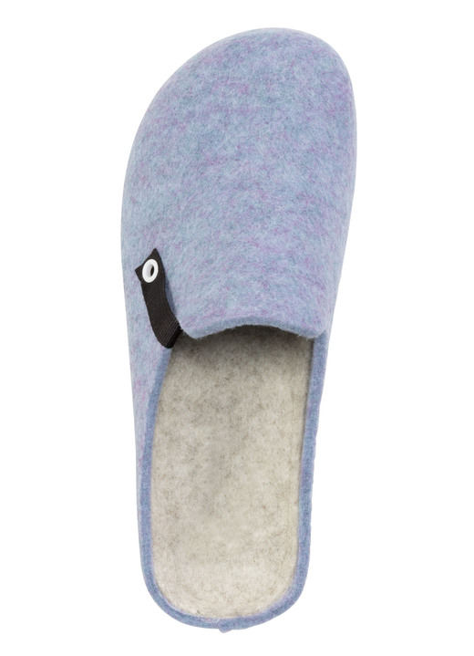 Hausschuhe - Laurina, trendige Damen-Hausschuhe, Weite G, mit anatomisch geformtem Fußbett, in Größe 036 bis 042, in Farbe HIMMELBLAU Ansicht 2