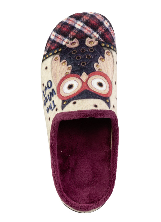 Hausschuhe - Laurina, klassische Damen-Hausschuhe, mit herausnehmbarem Fußbett, in Größe 036 bis 042, in Farbe ECRU-BUNT Ansicht 2