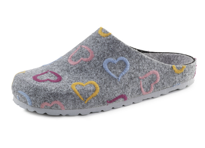 Hausschuhe - Laurina, klassiche Damen-Hausschuhe, Weite H, mit anatomisch geformtem Fußbett, in Größe 036 bis 042, in Farbe ECRU Ansicht 4