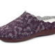 Damen - Laurina Pantoffel aus floral bedrucktem Filzmaterial, in Größe 036 bis 042, in Farbe AUBERGINE – Farbe AUBERGINE – Ansicht 1