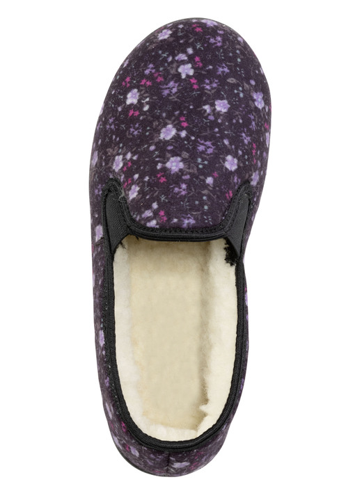 Hausschuhe - Warme Damen-Hausschuhe, Weite H, mit Wolle, in Größe 036 bis 042, in Farbe BORDEAUX Ansicht 5