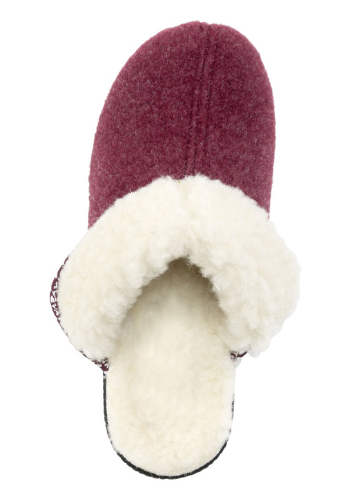 Hausschuhe - Warme Damen-Hausschuhe, Weite H, mit Wolle, in Größe 036 bis 042, in Farbe BLAU Ansicht 5