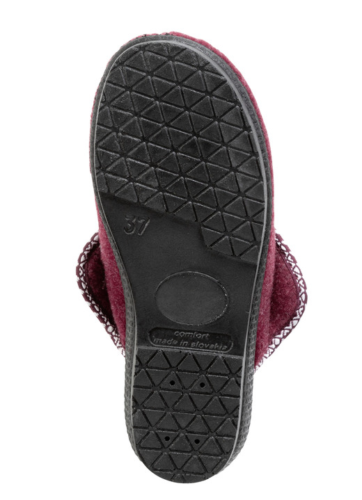 Hausschuhe - Warme Damen-Hausschuhe, Weite H, mit Wolle, in Größe 036 bis 042, in Farbe BLAU Ansicht 6