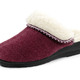 Hausschuhe - Warme Damen-Hausschuhe, Weite H, mit Wolle, in Größe 036 bis 042, in Farbe BLAU – Farbe BORDEAUX – Ansicht 1