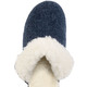 Hausschuhe - Warme Damen-Hausschuhe, Weite H, mit Wolle, in Größe 036 bis 042, in Farbe BLAU – Farbe BLAU – Ansicht 2