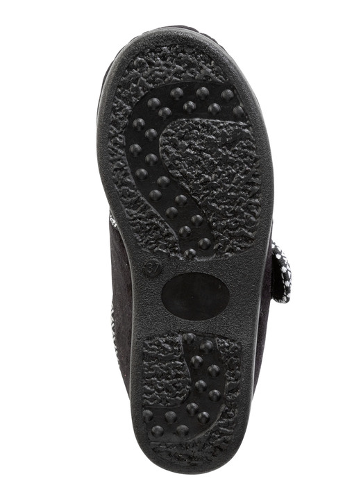 Hausschuhe - Warme Damen-Hausschuhe, Weite H, mit Klettverschluss, in Größe 036 bis 042, in Farbe BORDEAUX Ansicht 6