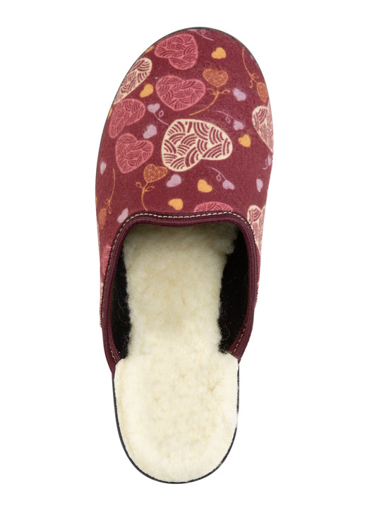 Hausschuhe - Zweierpack, gefütterte Damen-Hausschuhe, Weite H, mit Textildruck, in Größe 036 bis 042, in Farbe 1X BORDEAUX, 1X MARINE Ansicht 3