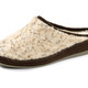 Hausschuhe - Pantoffel aus gesprenkeltem Wollplüsch, in Größe 036 bis 042, in Farbe BEIGE-BRAUN – Farbe BEIGE-BRAUN – Ansicht 1