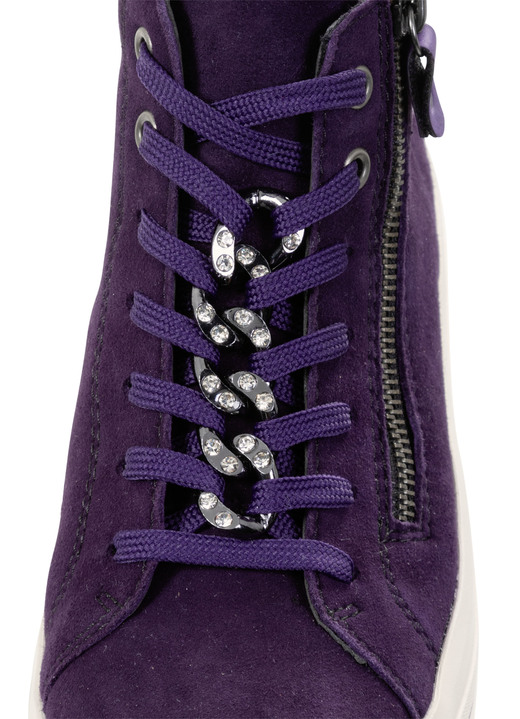 Stiefel & Stiefeletten - Remonte Bootie mit funkelnder Zierkette an der Schnürung, in Größe 036 bis 042, in Farbe SCHWARZ Ansicht 9