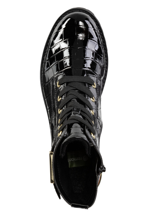 Stiefel & Stiefeletten - Remonte, stylische Damen-Stiefeletten, Winterschuhe, Weite G, mit herausnehmbarem Fußbett, in Größe 036 bis 042, in Farbe SCHWARZ-GOLD Ansicht 2