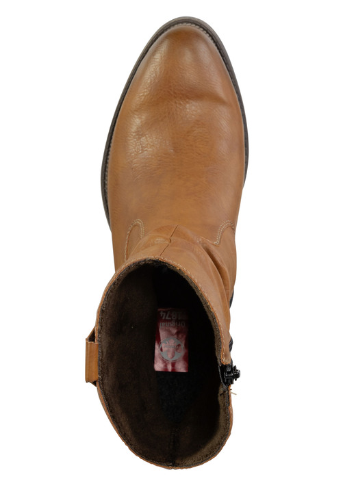 Stiefel & Stiefeletten - Rieker Western-Stiefelette aus weichem Synthetikmaterial mit Raffung, in Größe 036 bis 042, in Farbe COGNAC Ansicht 2