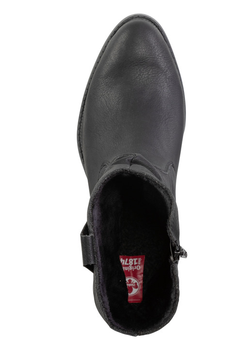 Stiefel & Stiefeletten - Rieker Western-Stiefelette aus weichem Synthetikmaterial mit Raffung, in Größe 036 bis 042, in Farbe SCHWARZ Ansicht 2