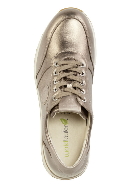 Schuhe - Schnür-Sneaker aus genarbtem Nappaleder, in Größe 4 bis 8 1/2, in Farbe BRONZE Ansicht 2