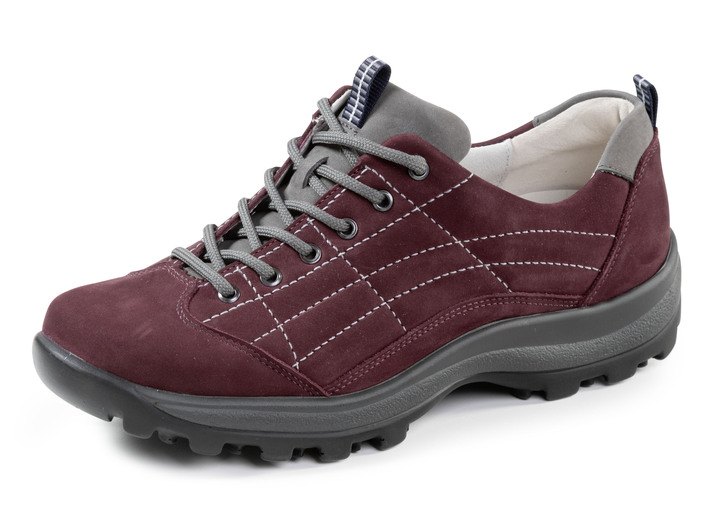 Slipper & Schnürschuhe - Waldläufer Schnürschuh aus Rind-Nubukleder, in Größe 3 1/2 bis 8, in Farbe DUNKELBLAU Ansicht 7