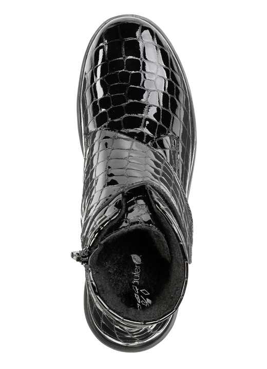 Stiefel & Stiefeletten - Waldläufer Bootie aus krokogeprägtem Lackleder, in Größe 3 1/2 bis 8, in Farbe SCHWARZ Ansicht 2