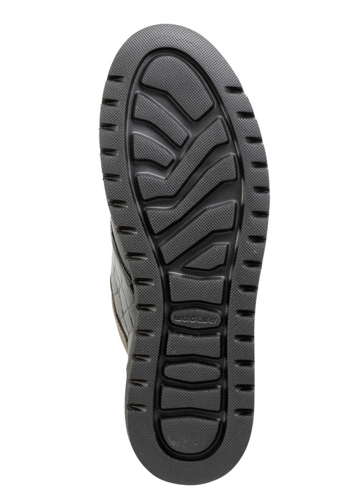 Slipper & Schnürschuhe - Schnür-Sneaker aus Nappaleder , in Größe 035 bis 080, in Farbe SCHWARZ-ALTGOLD Ansicht 3