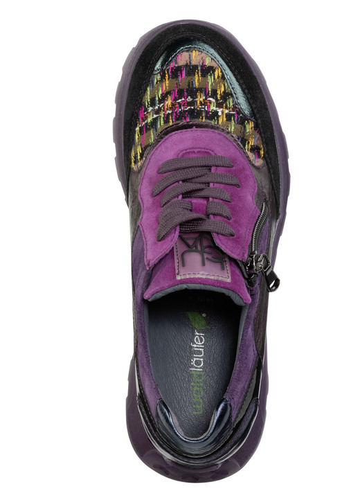 Slipper & Schnürschuhe - Waldläufer Schnür-Sneaker mit buntem Textilmaterial kombiniert, in Größe 3 1/2 bis 8, in Farbe LILA-BUNT Ansicht 2