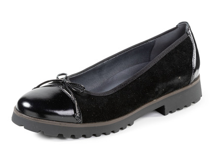 Waldläufer, elegante Damen-Ballerinas, Weite H, mit herausnehmbarem Fußbett