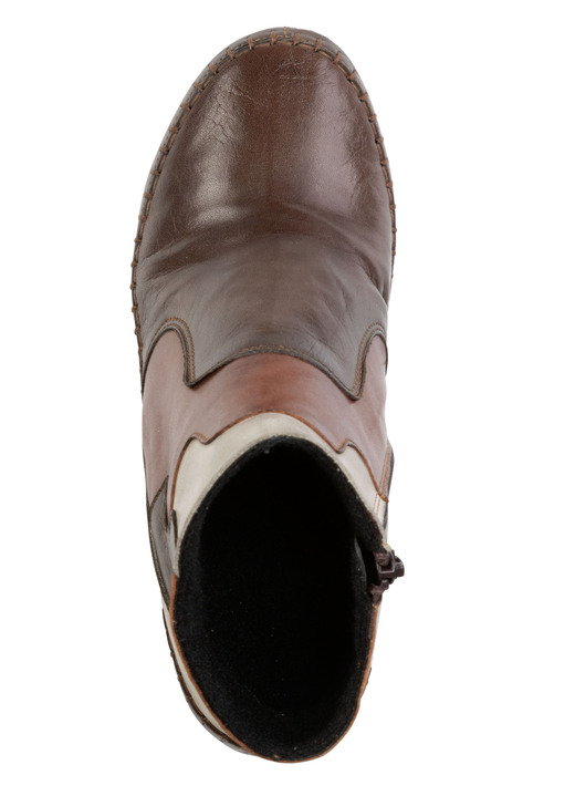 Stiefel & Stiefeletten - Gemini, modische Damen-Stiefeletten, Winterschuhe, Weite G, mit Reißverschluss, in Größe 036 bis 042, in Farbe BRAUN-KIESEL Ansicht 2