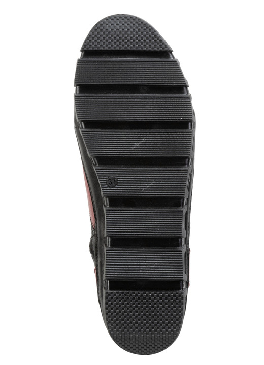 Stiefel & Stiefeletten - Gemini Schnür-Bootie mit Knitter-Struktur, in Größe 036 bis 042, in Farbe SCHWARZ-ROT-GRÜN Ansicht 3