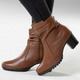 Stiefel & Stiefeletten - ELENA EDEN, modische Damen-Stiefeletten, Weite G, mit herausnehmbarem Fußbett, in Größe 036 bis 042, in Farbe HELLGRAU – Farbe COGNAC – Ansicht 5
