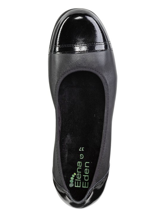 Pumps & Ballerina - ELENA EDEN, klassische Damen-Ballerinas, Weite G, mit herausnehmbarem Fußbett, in Größe 036 bis 042, in Farbe SCHWARZ Ansicht 2