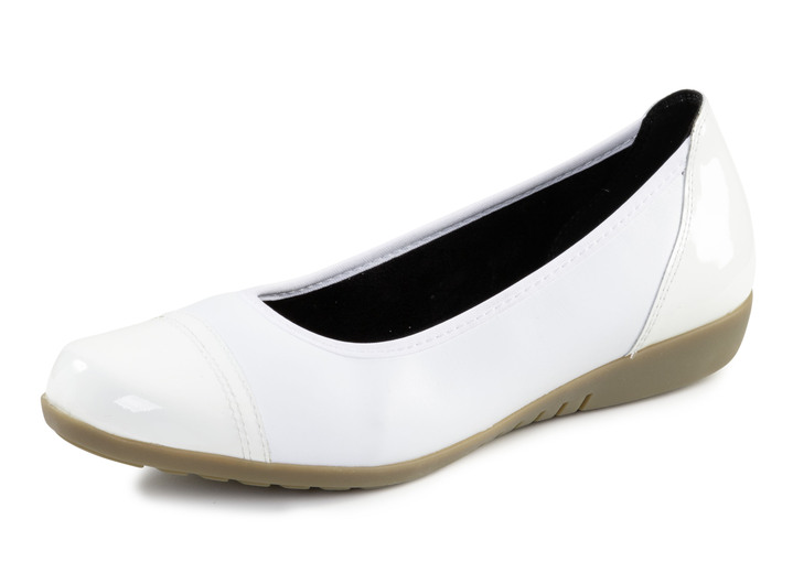 Pumps & Ballerina - ELENA EDEN, klassische Damen-Ballerinas, Weite G, mit herausnehmbarem Fußbett, in Größe 036 bis 042, in Farbe WEISS Ansicht 1