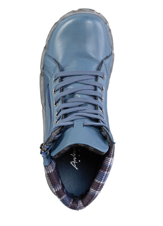 Stiefel & Stiefeletten - Andrea Conti Schnür-Bootie mit Schaftrand aus kariertem Textil, in Größe 036 bis 042, in Farbe SCHWARZ-BRAUN Ansicht 8