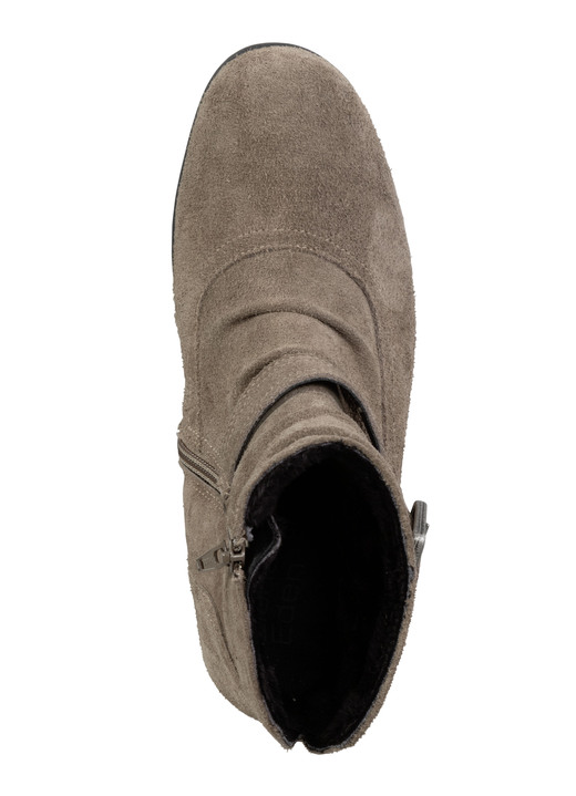 Stiefel & Stiefeletten - ELENA EDEN Stiefelette mit flotter Raffung und Zier-Schließe, in Größe 036 bis 042, in Farbe TAUPE Ansicht 2