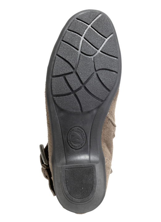 Stiefel & Stiefeletten - ELENA EDEN Stiefelette mit flotter Raffung und Zier-Schließe, in Größe 036 bis 042, in Farbe TAUPE Ansicht 3