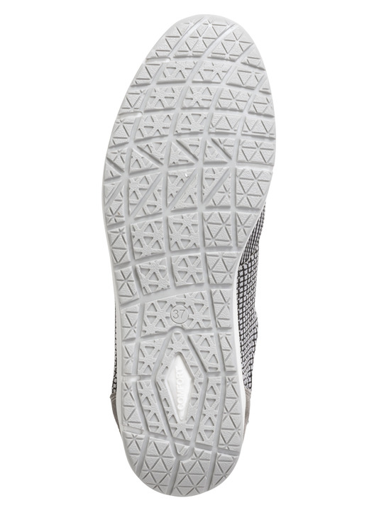 Slipper & Schnürschuhe - ELENA EDEN Schnürschuh mit Leder-Besätzen, in Größe 036 bis 042, in Farbe SCHWARZ-WEISS-TAUPE Ansicht 3