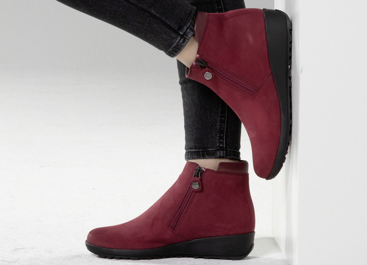 Stiefel & Stiefeletten - ELENA EDEN Stiefelette mit Nappaleder-Besatz Ansicht 5 Stiefel & Stiefeletten - ELENA EDEN Stiefelette mit Nappaleder-Besatz, in Größe 036 bis 042, in Farbe RUBINROT Ansicht 5