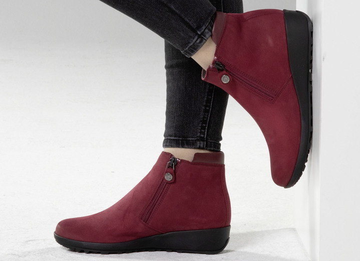 Stiefel & Stiefeletten - ELENA EDEN Stiefelette mit Nappaleder-Besatz Ansicht 6 Stiefel & Stiefeletten - ELENA EDEN Stiefelette mit Nappaleder-Besatz, in Größe 036 bis 042, in Farbe RUBINROT Ansicht 6