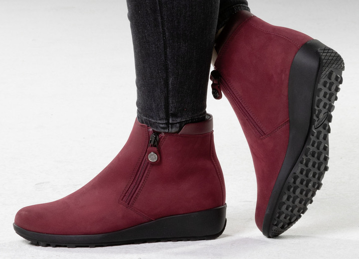 Stiefel & Stiefeletten - ELENA EDEN Stiefelette mit Nappaleder-Besatz Ansicht 7 Stiefel & Stiefeletten - ELENA EDEN Stiefelette mit Nappaleder-Besatz, in Größe 036 bis 042, in Farbe RUBINROT Ansicht 7
