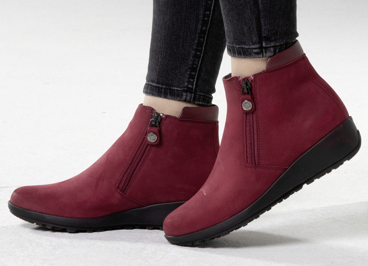 Stiefel & Stiefeletten - ELENA EDEN Stiefelette mit Nappaleder-Besatz, in Größe 036 bis 042, in Farbe RUBINROT Ansicht 8