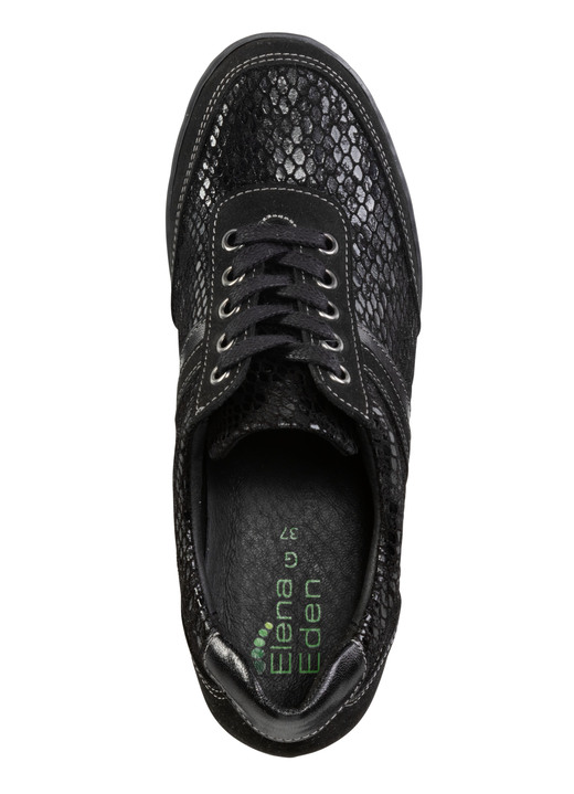 Slipper & Schnürschuhe - ELENA EDEN Schnürschuh mit Nappaleder-Besätzen, in Größe 036 bis 042, in Farbe SCHWARZ Ansicht 2