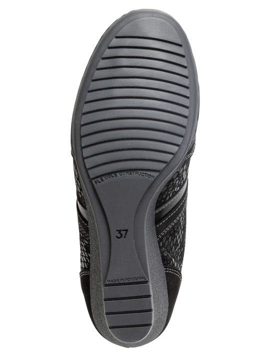 Slipper & Schnürschuhe - ELENA EDEN Schnürschuh mit Nappaleder-Besätzen, in Größe 036 bis 042, in Farbe SCHWARZ Ansicht 3