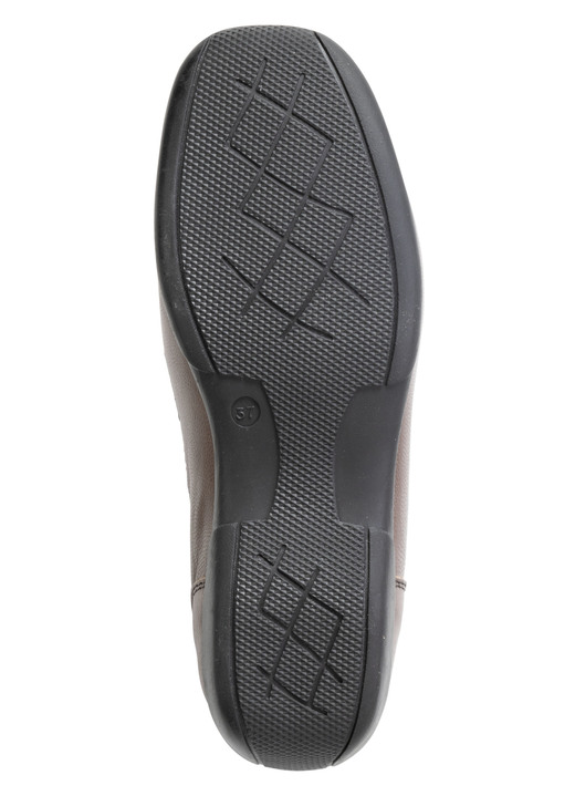 Slipper & Schnürschuhe - ELENA EDEN, klassische Damen-Slipper, mit herausnehmbarem Fußbett, in Größe 036 bis 042, in Farbe TAUPE-SCHWARZ Ansicht 3